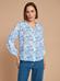Camille blouse tropical print
