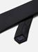 Zwart zijde gevlochten micro stropdas