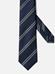 Khaki zijden stropdas met strepen