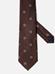 Chocolade zijden stropdas met marine patroon