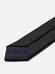 Zwarte zijden microgevlochten skinny stropdas
