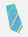 Turquoise silk tie and multicolored stripes
