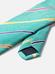 Cravate en soie et lin lagon à rayures multicolores