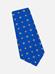 Cravate en soie bleu à motifs géométriques imprimés