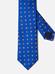 Cravate en soie bleu à motifs géométriques imprimés