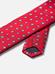 Cravate en soie rouge à motifs géométriques imprimés