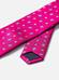 Fuchsia silk tie with printed geometric patterns