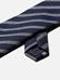 Marinewol en zijde met grijze strepen stropdas 