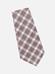 Brown checkered silk tie