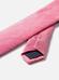 SLIM tie in linen and fuchsia silk with micro scratches