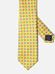 Cravate en soie jaune à motif floral 