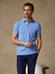 Heritage Polo in mottled sky blue pique