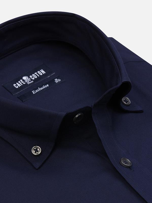 Alban marineblauw overhemd - Button-down kraag