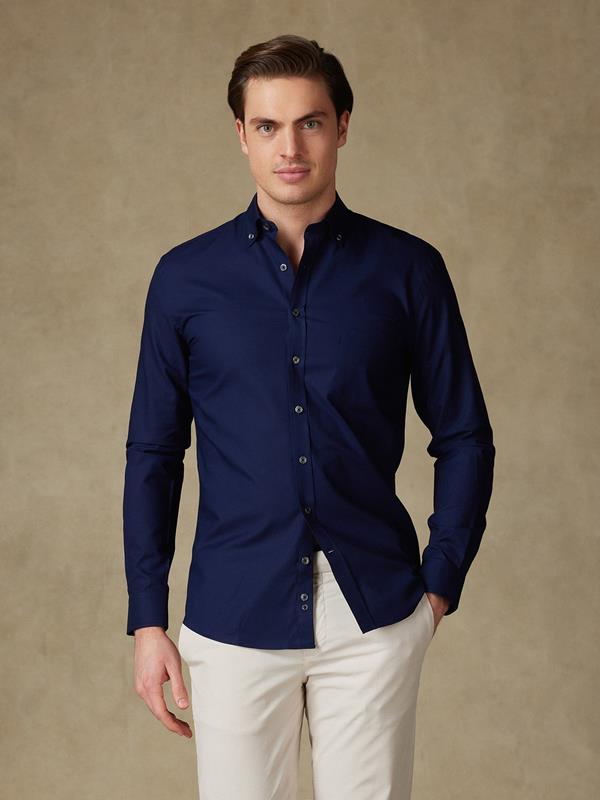 Alban marineblauw overhemd - Button-down kraag