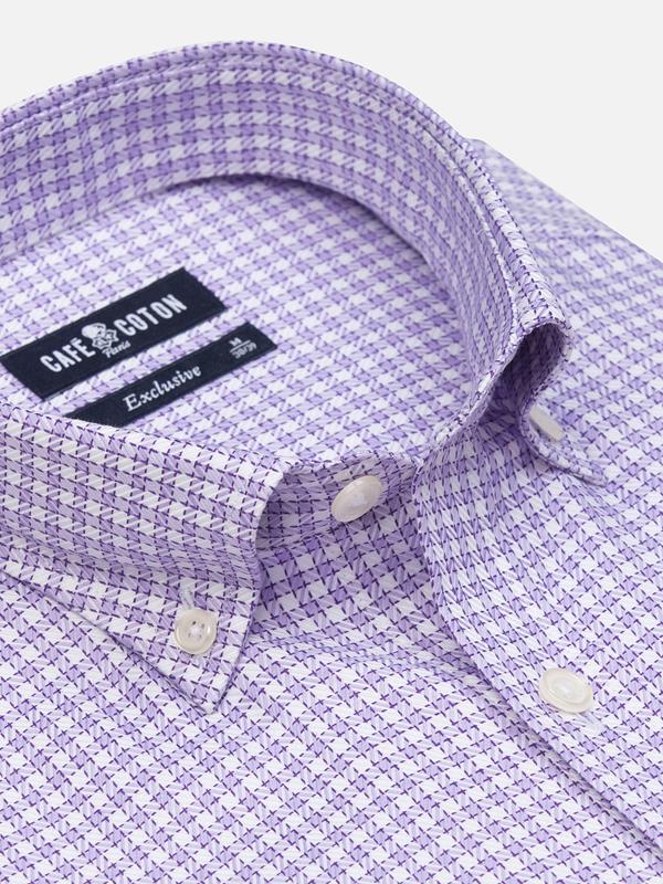 Barney parma check shirt - Button down collar