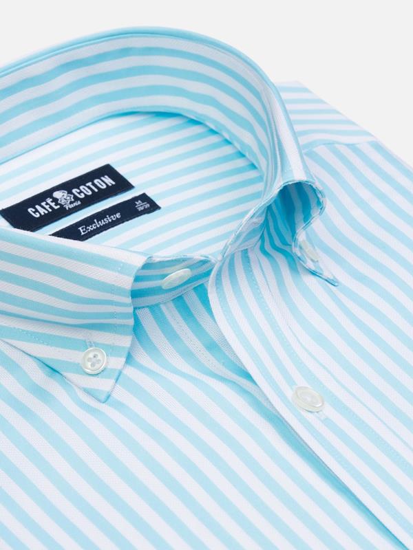 Benjy mint stripe shirt - Button Down Collar