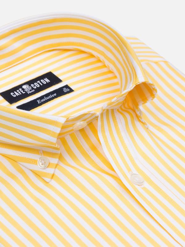 Benjy yellow stripe shirt - Button Down Collar