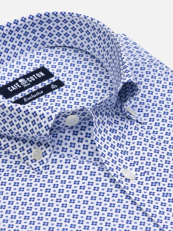 Camicia Cyrus a stampa geometrica - Collo con bottoni
