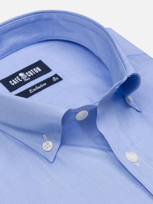 Daria hemelsblauw poplin overhemd - Button-down kraag