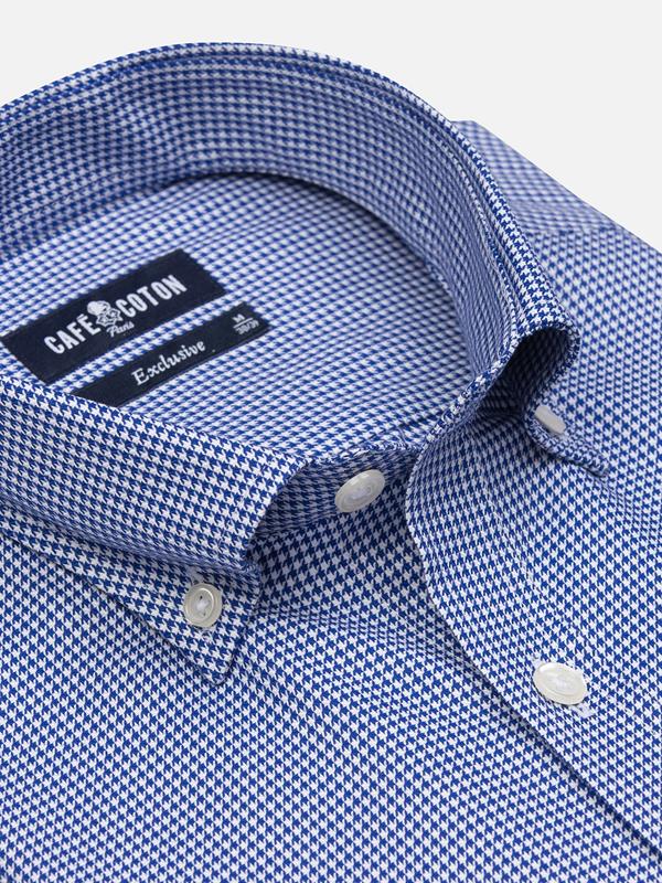 Landry marine geruit overhemd - Button-down kraag