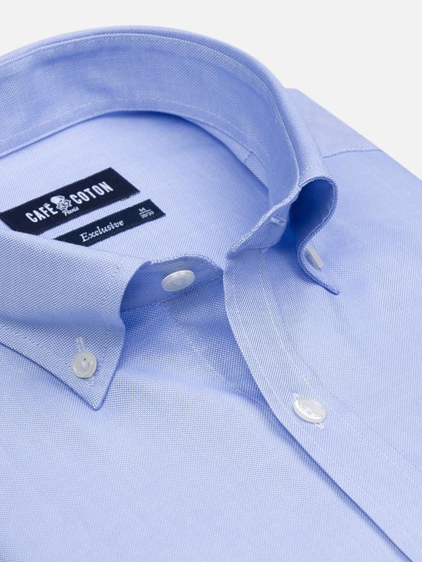 Sky blue oxford shirt - Button-down collar