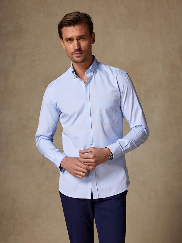 Sky blue pinpoint shirt - Button-down collar