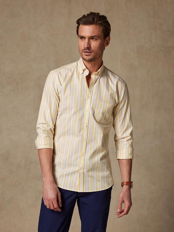 Robin yellow stripe shirt  - Button Down Collar