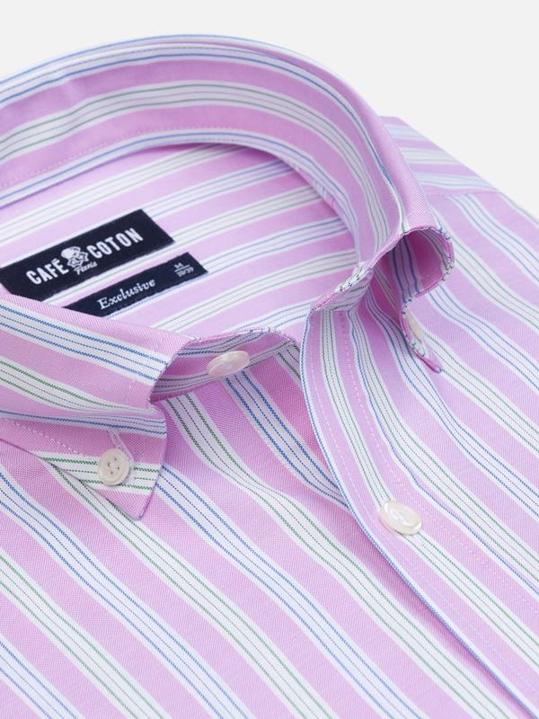 Robin pink stripe shirt  - Button Down Collar