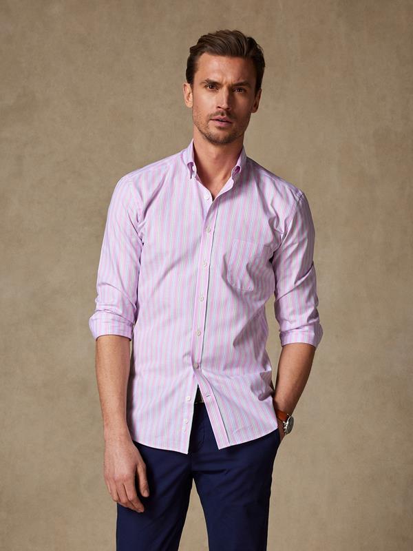 Robin pink stripe shirt  - Button Down Collar