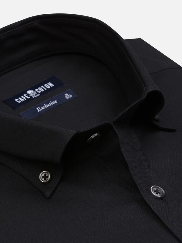 Alban zwart overhemd - Button-down kraag