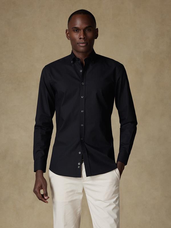 Alban zwart overhemd - Button-down kraag