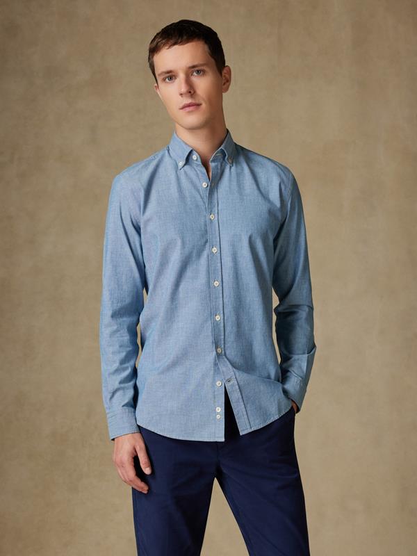 Chambray sky slim fit shirt  - Button down collar
