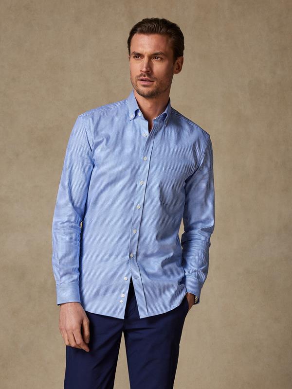 Tomy shirt in blue twill - Button Down Collar
