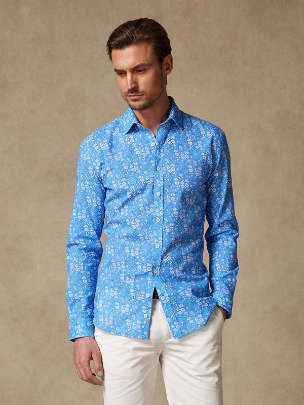 Glen linen shirt in floral print