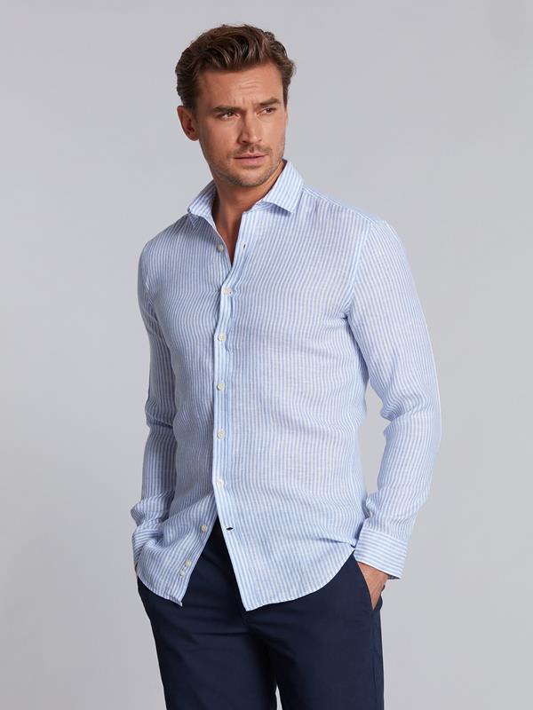 Andy sky stripe fitted shirt