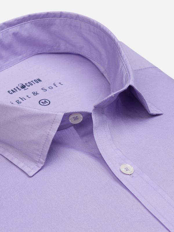 Lilac cotton voile shirt