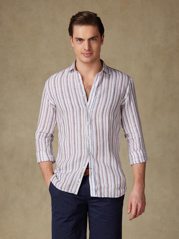 Ray shirt in striped linen 
