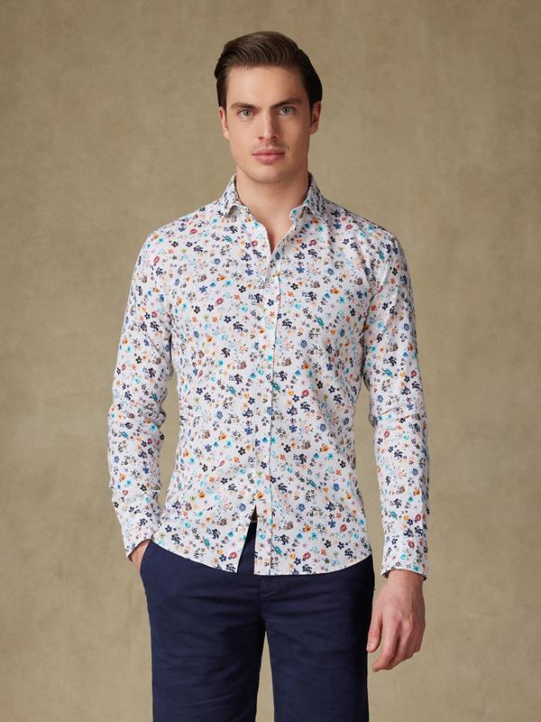 Sean slim fit shirt in floral linen 