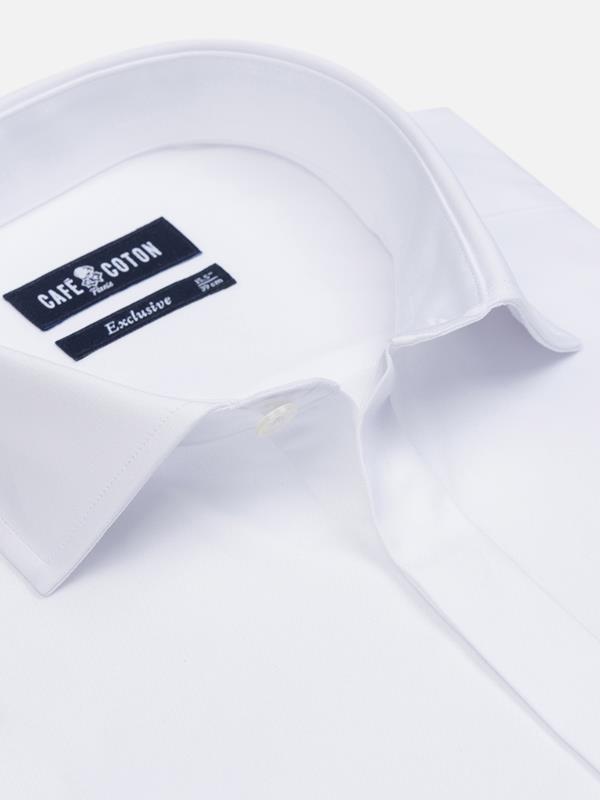 White pinpoint shirt  - Hidden Placket