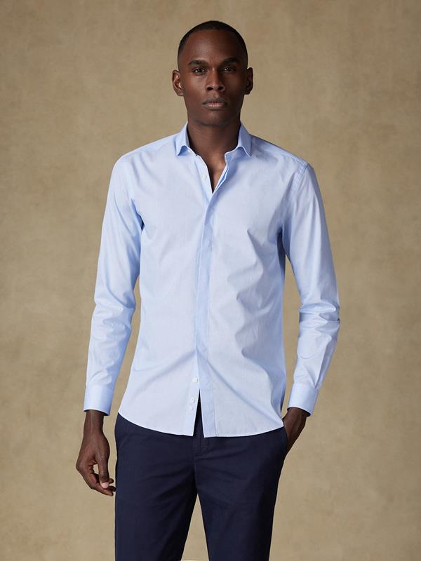 Thousand Stripes Sky slim fit shirt - Hidden Placket