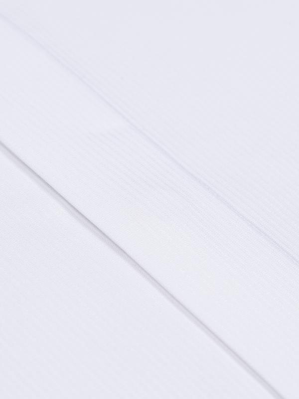 White piqué slim fit shirt  - Hidden Placket