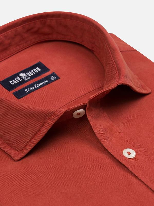 Scali terracotta gabardine shirt - Limited edition