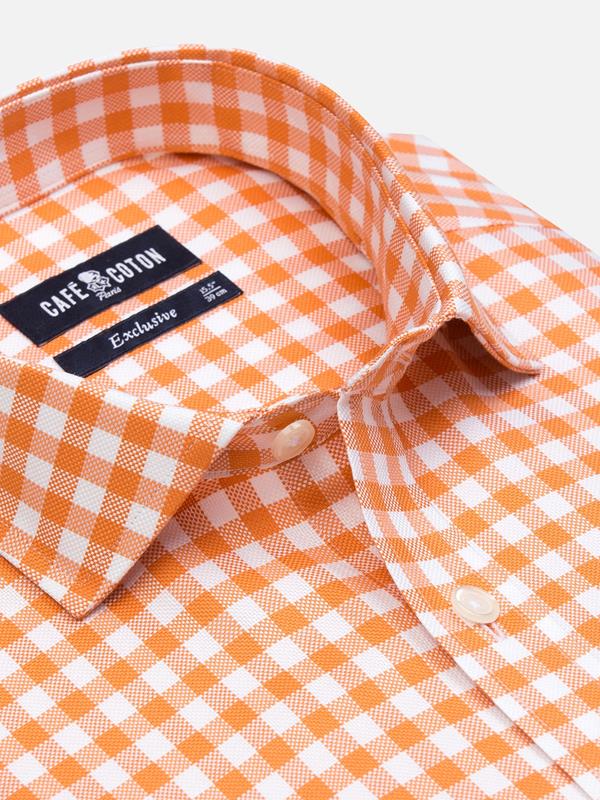 Ash check shirt - Orange