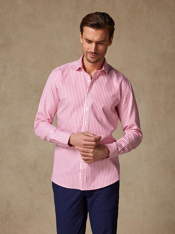 Benjy pink stripe shirt