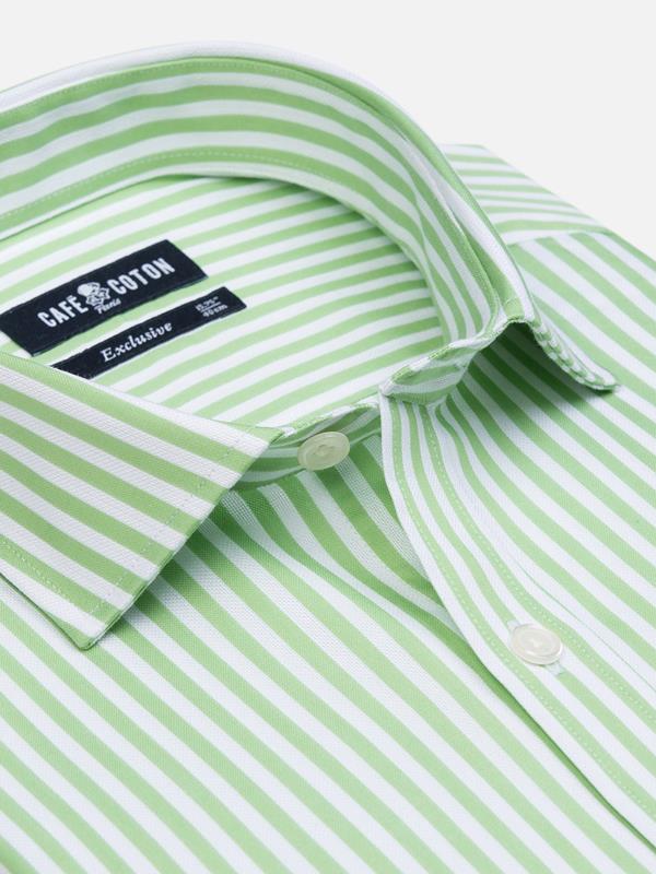 Benjy green stripe shirt