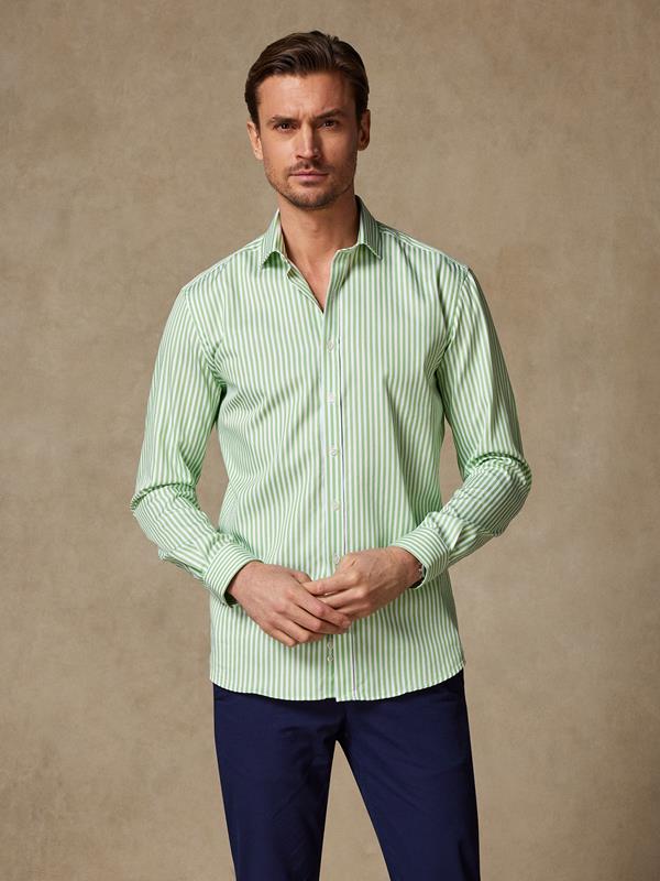 Benjy green stripe shirt
