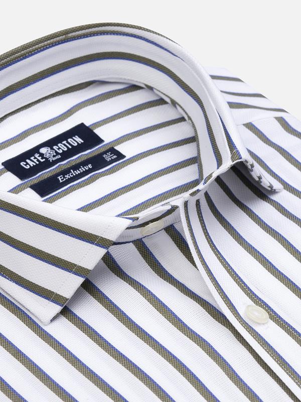 Elton stripe shirt - Khaki