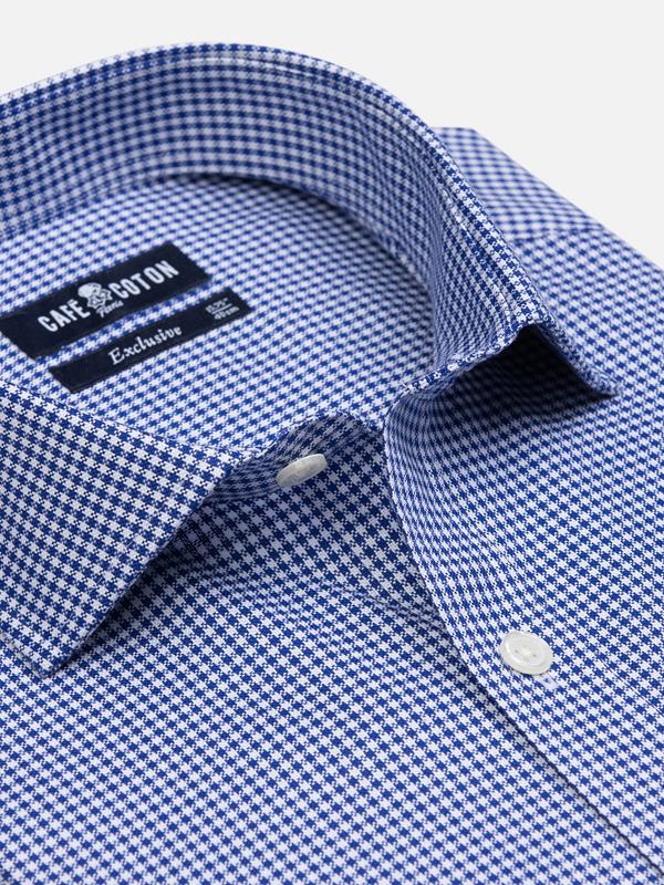 Alfred slim fit shirt in navy gingham