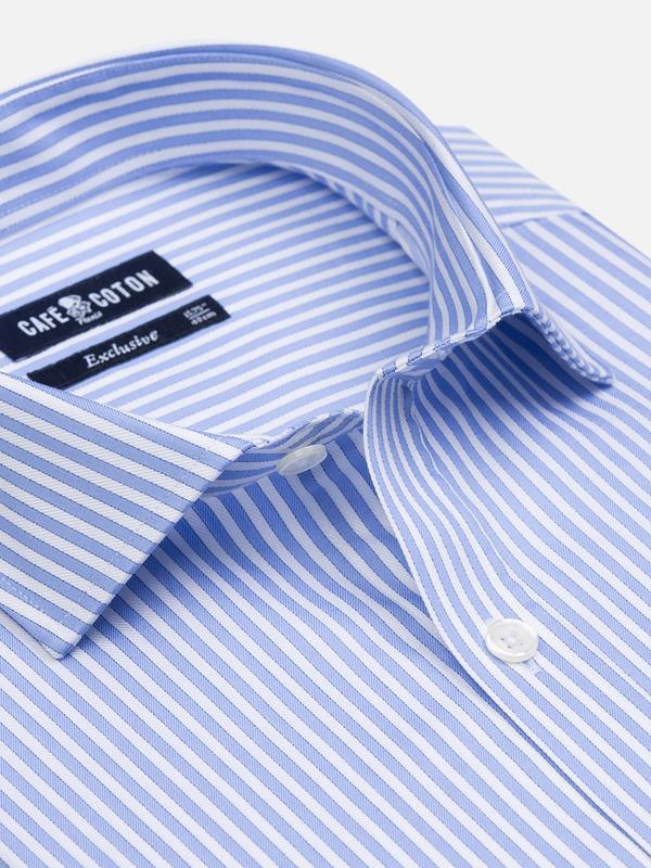 Clive sky blue stripe slim fit shirt