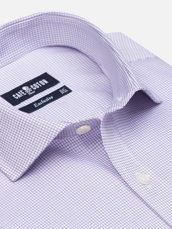 Lenny purple slim fit shirt - Extra long sleeves